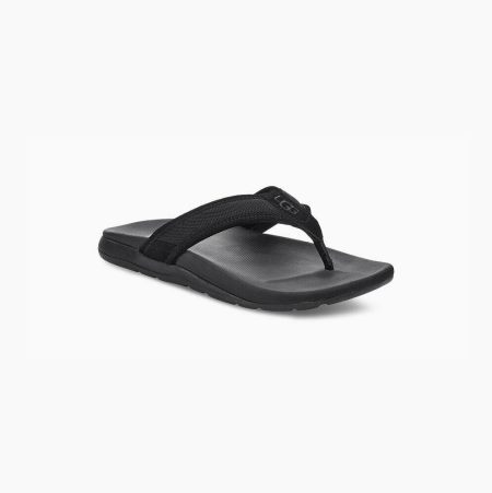 UGG Tenoch Ballistic Black Flip Flops for Men (XFWL86152)